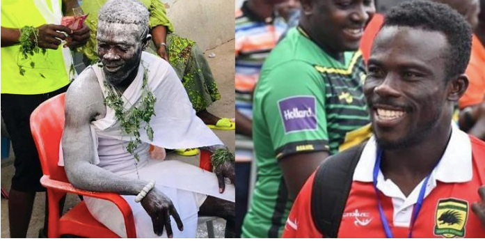 Former Asante Kotoko Player, Augustine Sefah turns a fetish priest - Photos