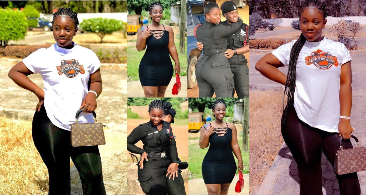 Ghana's prettiest Police Officer, Ama Dufie stuns social media with cute pictures.