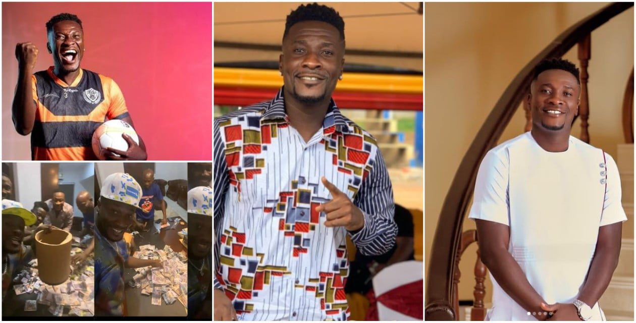 Asamoah Gyan Is Filthy Rich, displays plenty Money in His Susu Box after saving for 6 Months in new video