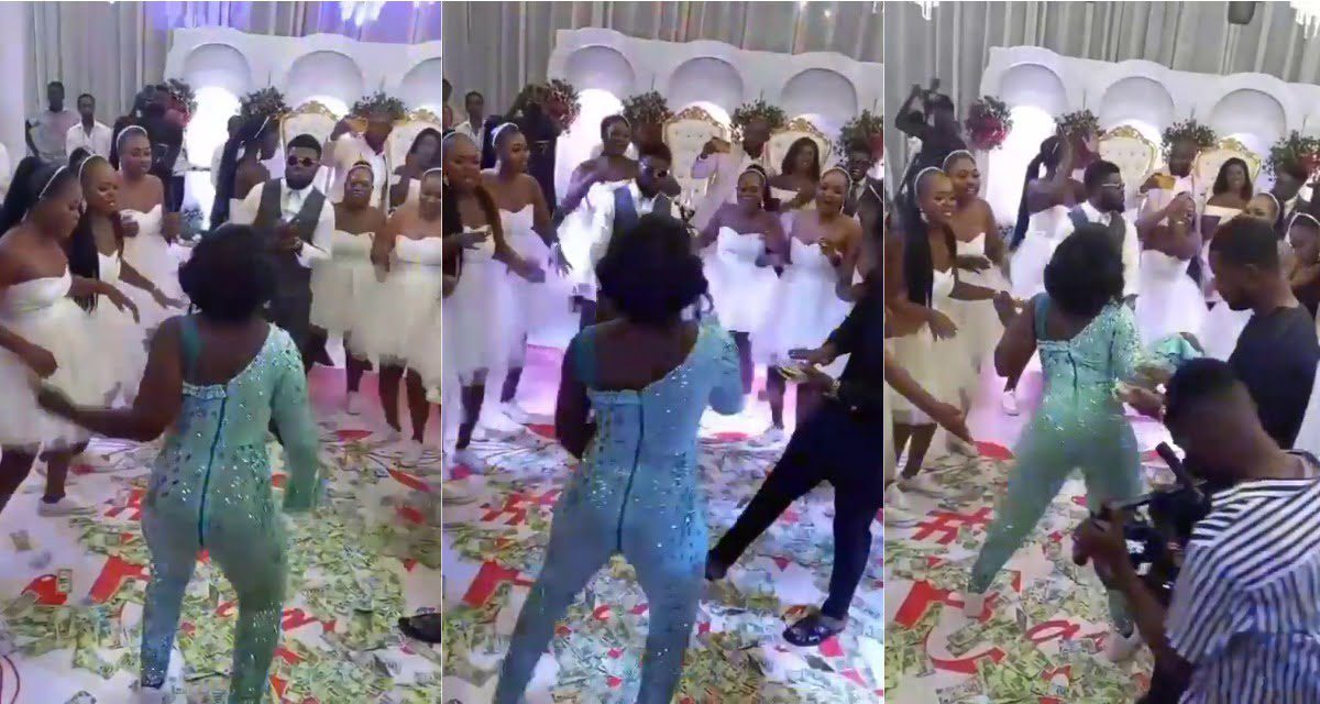 Watch as a bride twerks on the floor for her husband on their wedding day - Video