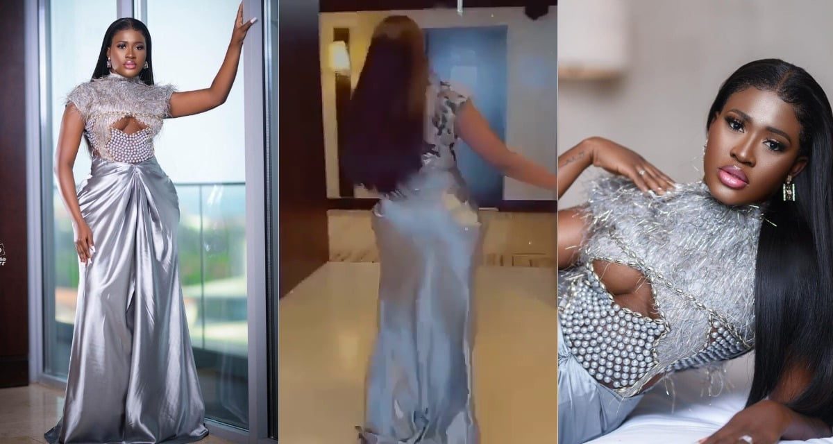 Slaying goes wrong - Fella Makafui slips off her high heels in new video