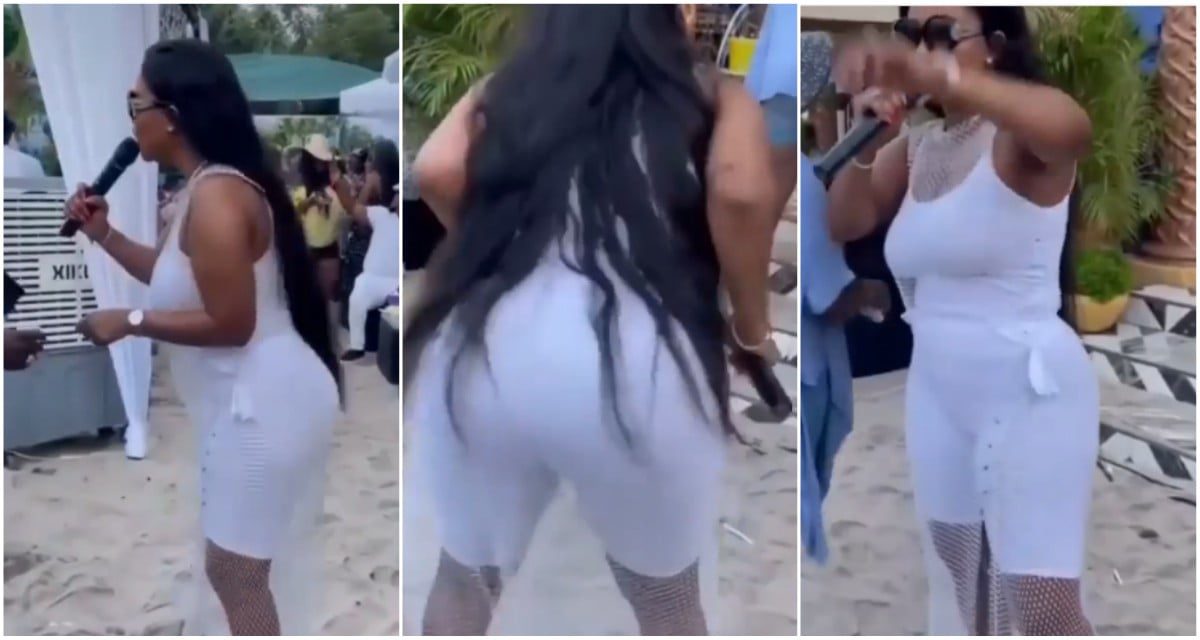 Nana Ama Mcbrown shows her t(w)erking skills as she dances at the beach (video)