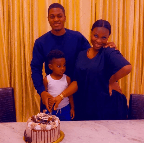 Watch as John Dumelo's wife, Gifty cuts her birthday cake with Mahama's son, Sharaf
