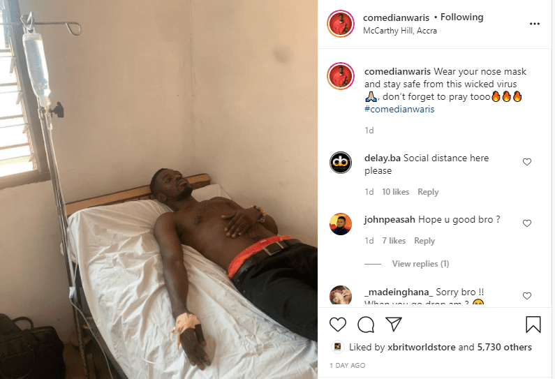 'Wear your nose mask' - says Comedian Waris as he is  hospitalized - Photo