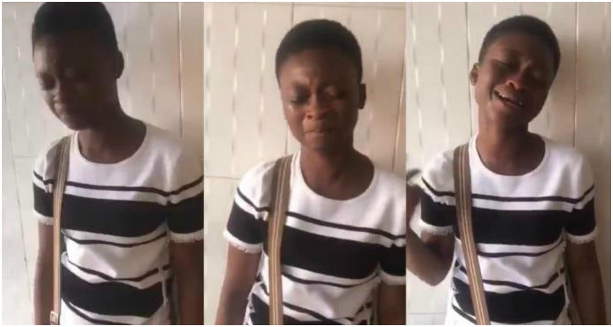 Teenage girl cries like a baby after boyfriend chopped and dumbed her (video)