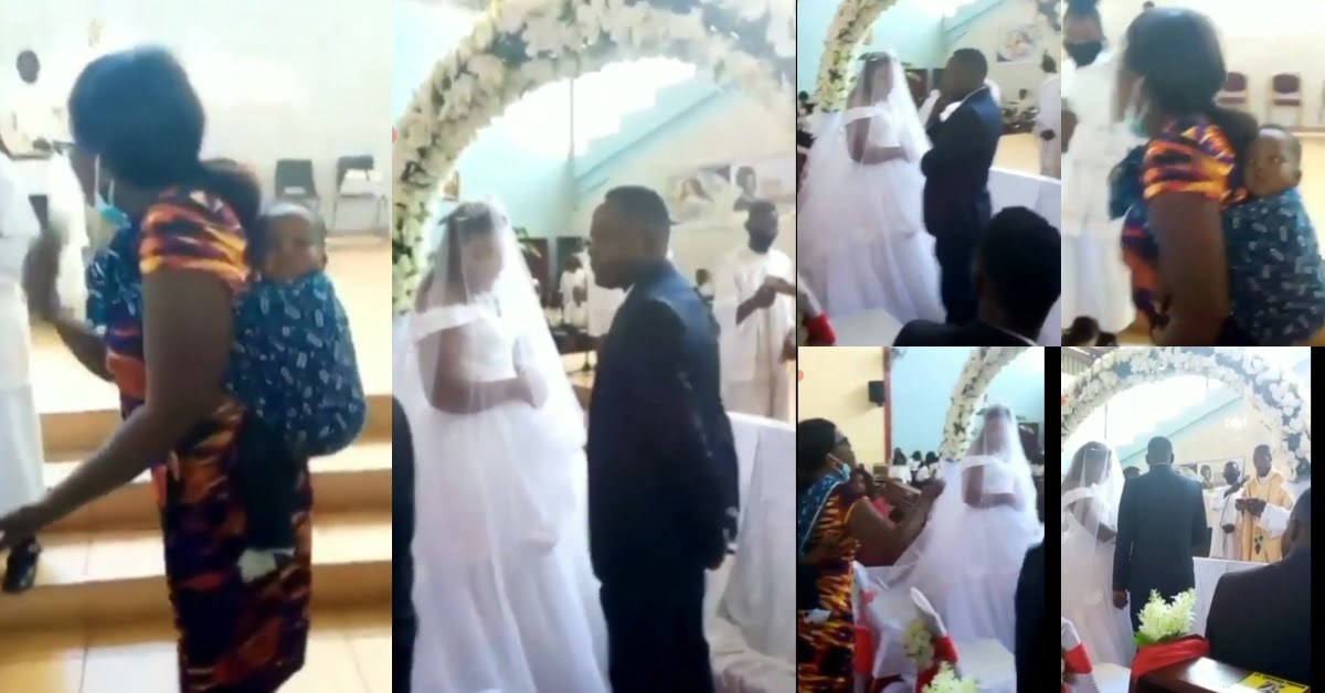 Wife catches her husband secretly marrying another woman - Video