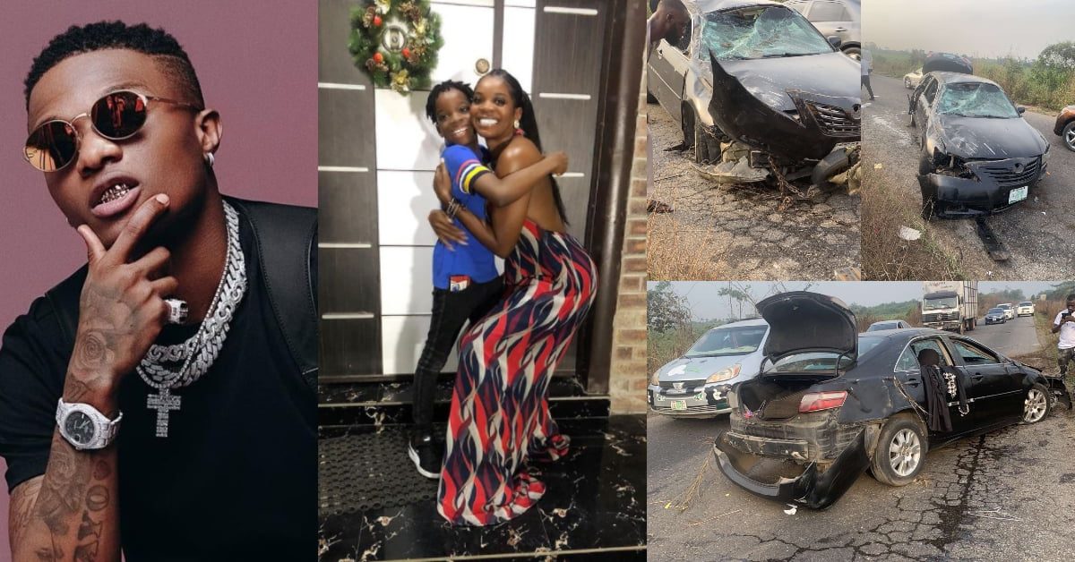 Wizkid's baby mama involves in a gory accident with their son - Photos