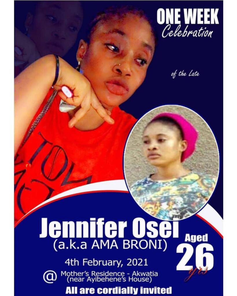 One week celebration Flyer of Ama Bronii spotted online (photo)