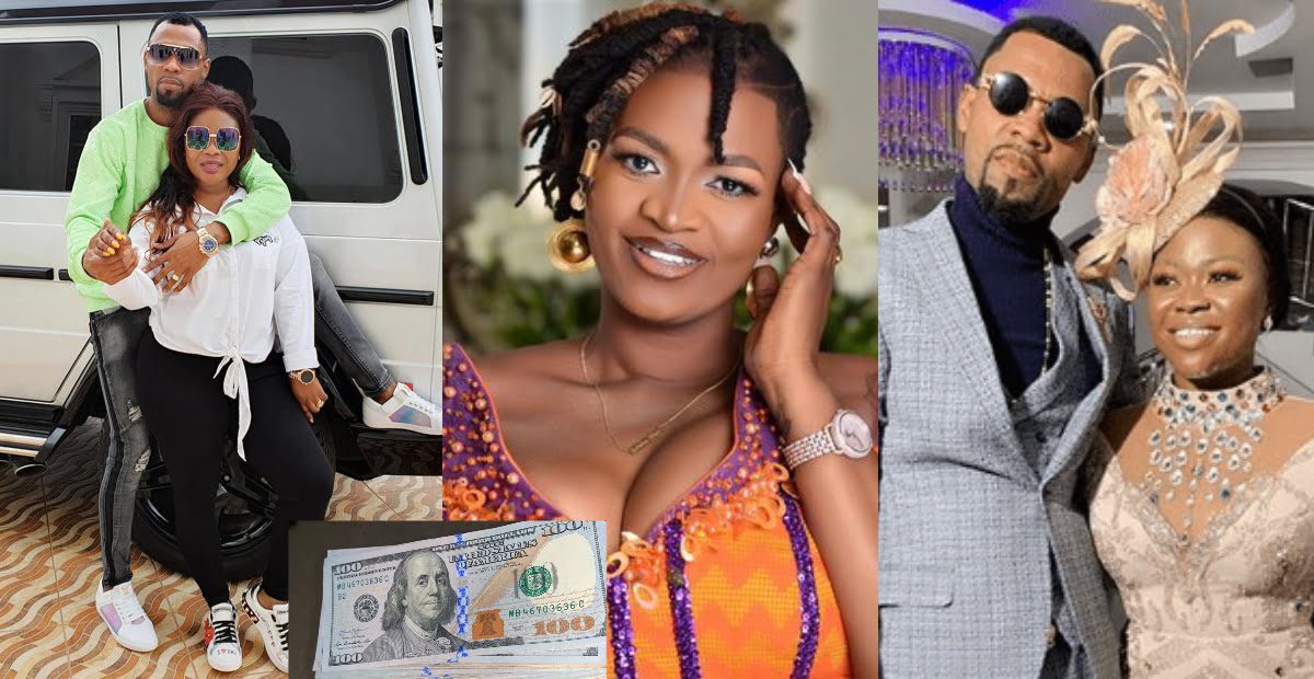 Ayisha Modi flaunts dollars, says it's her payment for running errands for Rev Obofour and his wife.