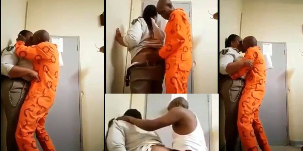 Female Prison Officer Caught On Camera Having S3x With Male Inmate In