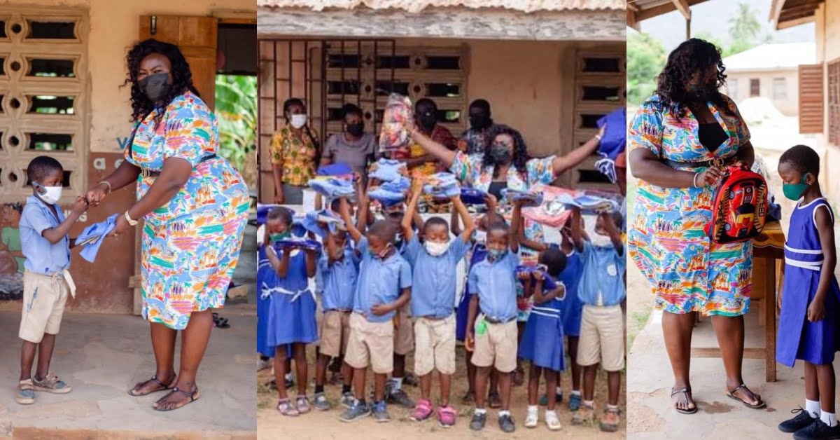 GES praise the Teacher who painted classroom and bought Uniforms and Clothes for her students. (photos)
