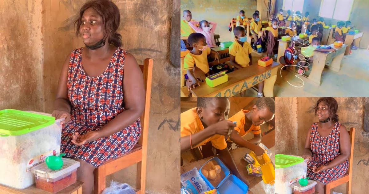 Ghanaians Lash out at GES for sanctioning a Teacher who feeds students with her money. (Screenshots)