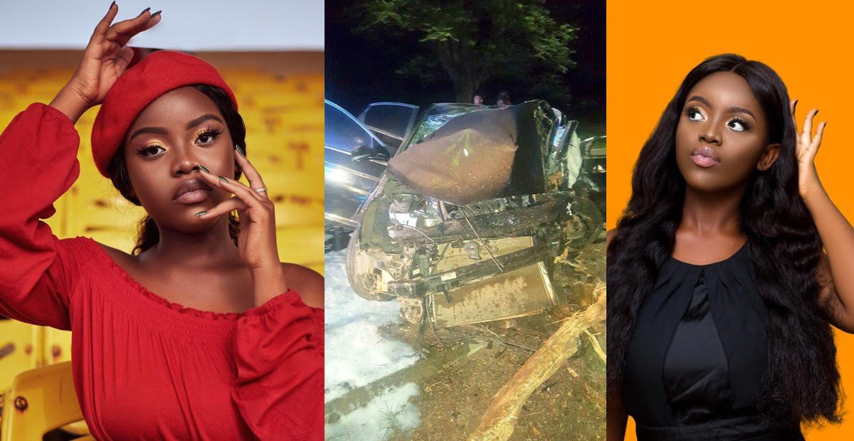 Gyakie cries as two of her friends die in KNUST accident yesterday
