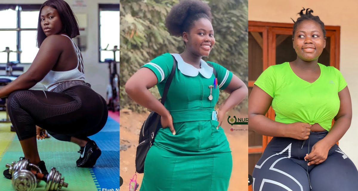 Images of a curvy nurse with two times the curves of Hajia Bintu have gone viral on the internet.
