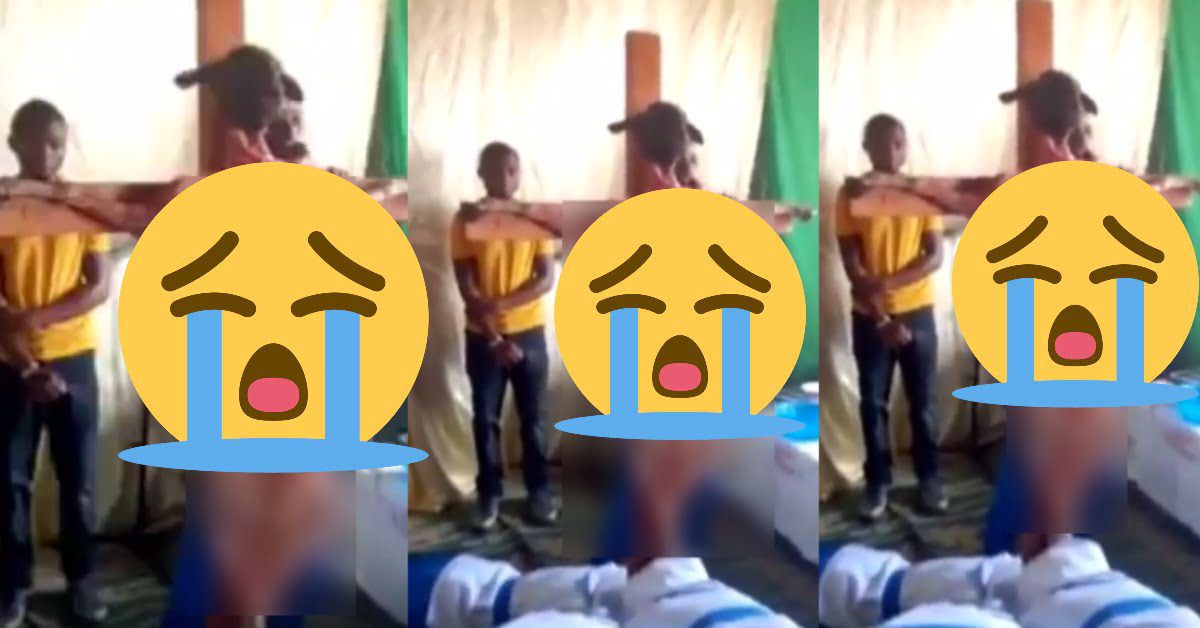 Is This M@dness or what? Church Members Bow and pray to a Goat nailed on a cross (video)