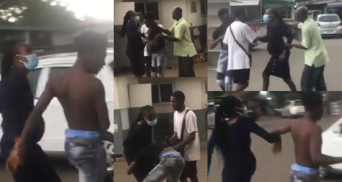 Lady disgraces Legon Student Who Got Her Pregnant On Campus (video)