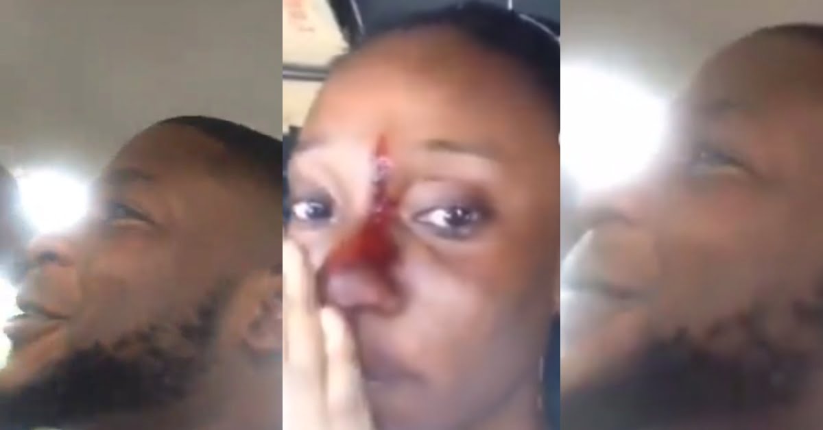 Man beats and injures lady in a taxi after she refused to talk to him (video)
