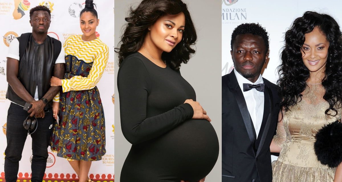 Menaye Donkor, Sulley Muntari's wife, confirms the birth of their second child by sharing a rare baby bump photo.