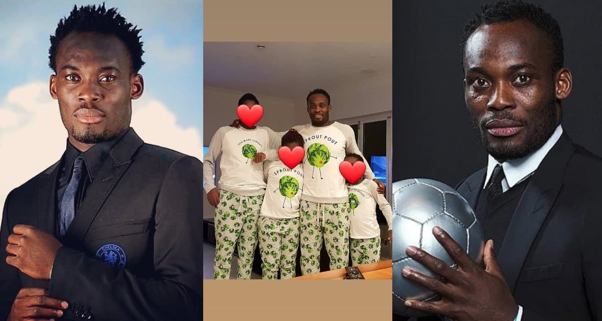 Michael Essien rubbishes G@y allegations by sharing pictures of his family