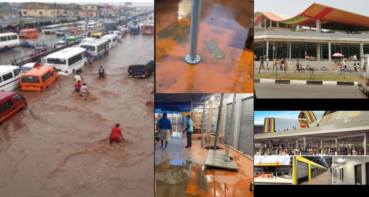 PHOTOS: After a few minutes of rain, the multimillion-dollar new Kejetia market was flooded.
