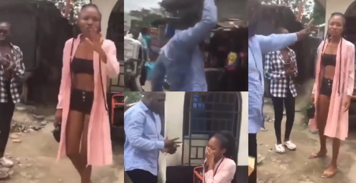 Pastor publicly shames lady for dressing seductively on the streets (video)