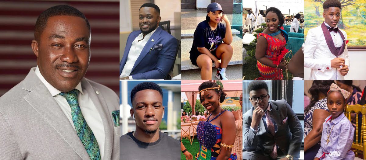 See pictures of all the 8 children of millionaire Osei Kwame Despite