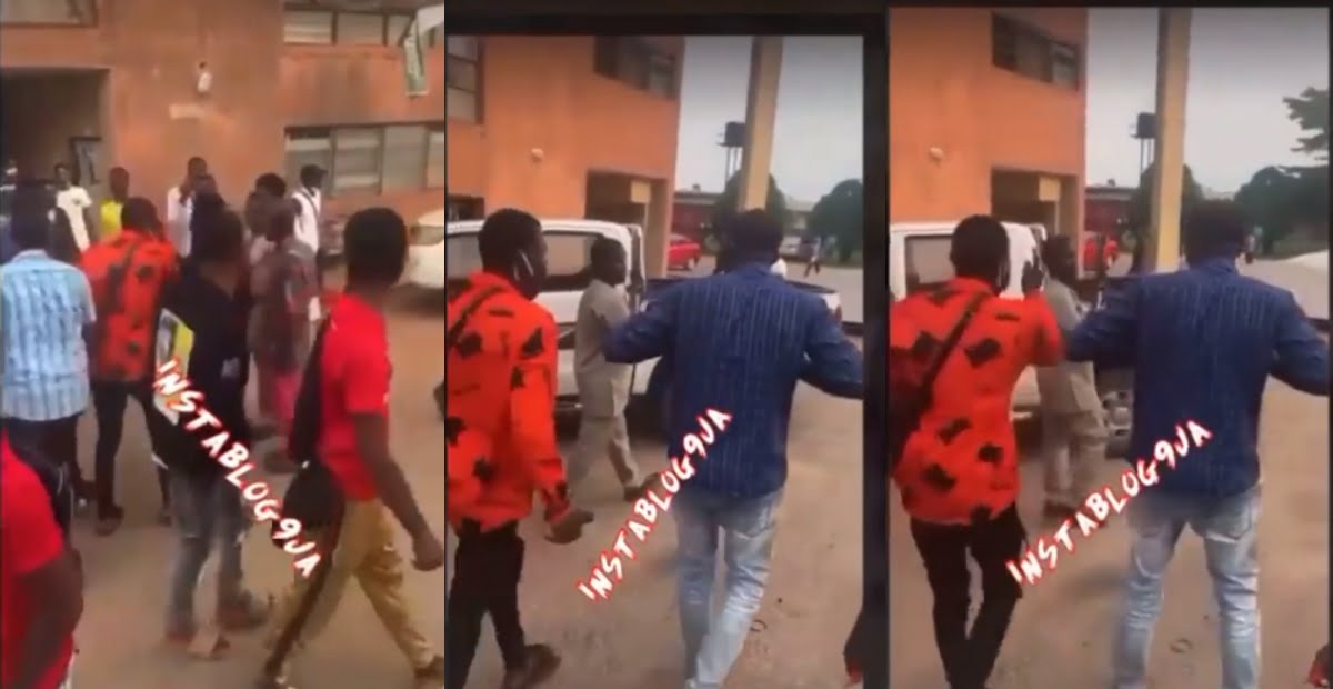 Students Angry after Invigilator came to exams hall with a gun to invigilate (video)
