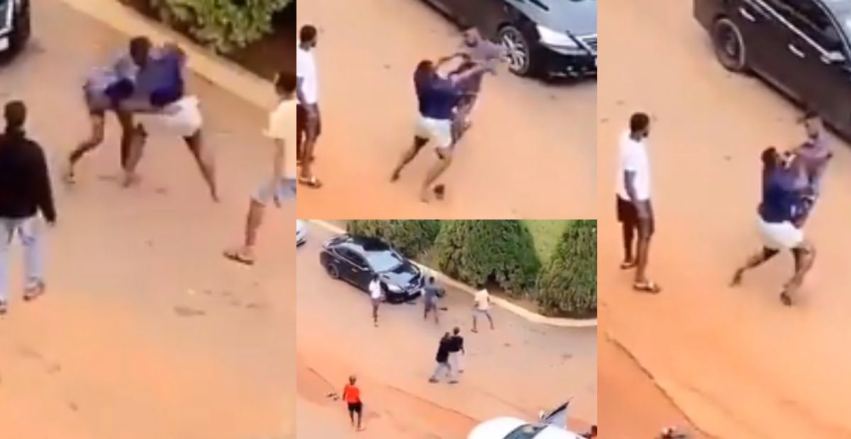 Two KNUST students fight like mortal kombat over a woman (video)