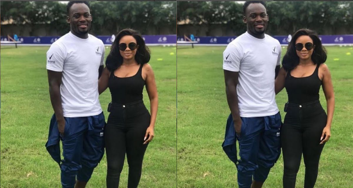 Micheal Essien causes stir after he was spotted with Serwaa Amihere (photo)