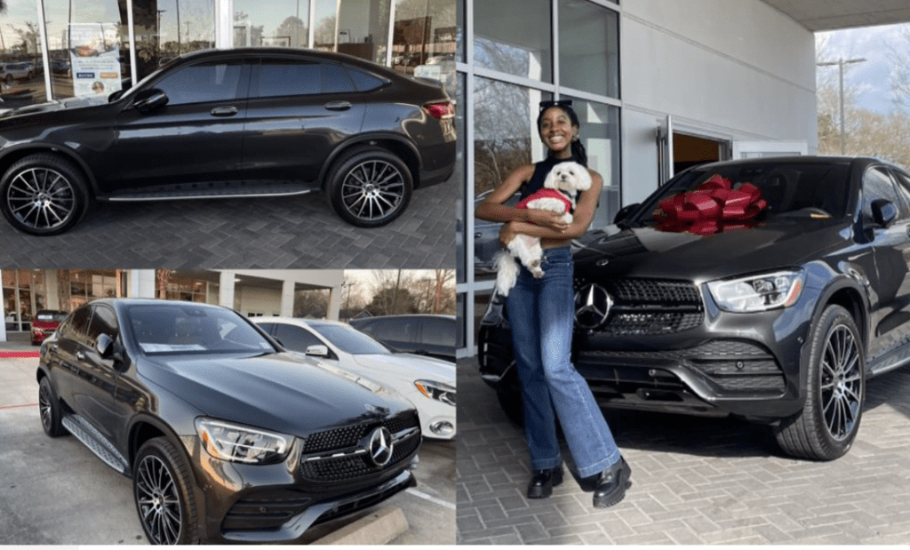This lady receives a Mercedes Benz as a gift from her parents For getting into medical school