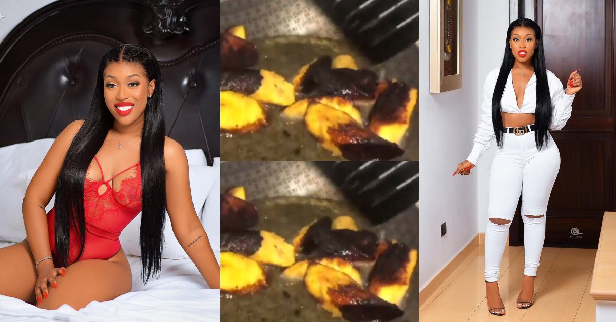 Fantana disgraced herself in the kitchen as she couldn't even fry plantain (video)