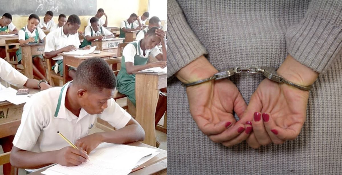 Headmistress arrested for leaking exam papers on her WhatsApp status 2hrs before the exam.