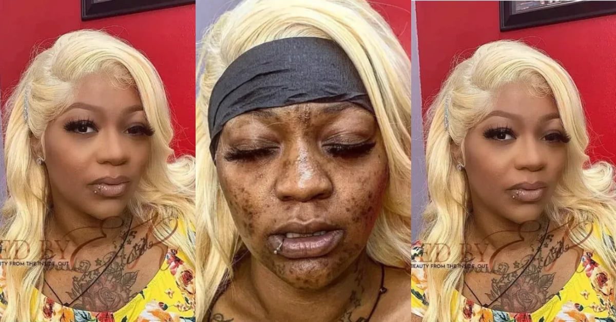 Netizens call for make-ups to be banned after seeing this lady transform (photo)