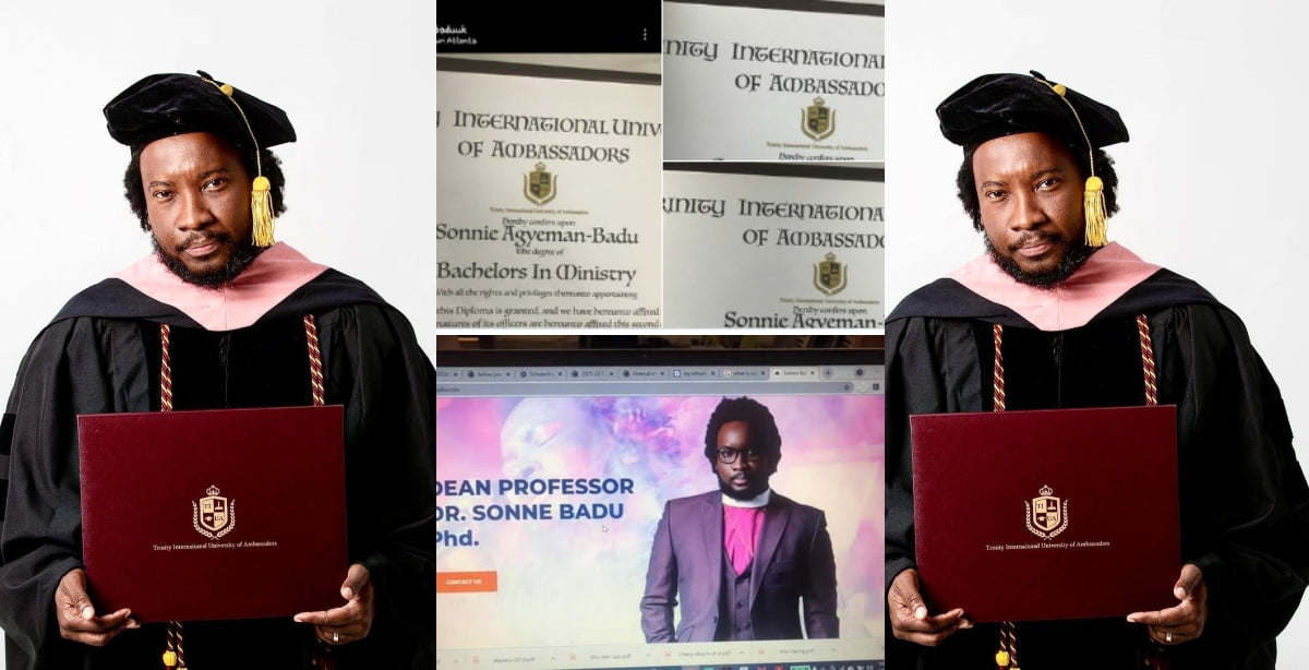 Social Media user exposes Sonnie Badu for lying about his countless PHD's and degrees