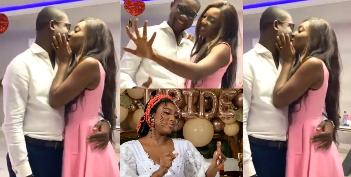 Yvonne Okoro's younger sister is getting married soon as her boyfriend finally proposes (videos)
