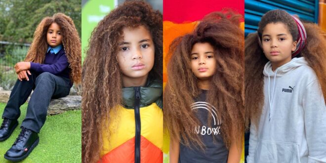 Meet 8 years old Ghanaian boy with the longest hair in the world. (photos)