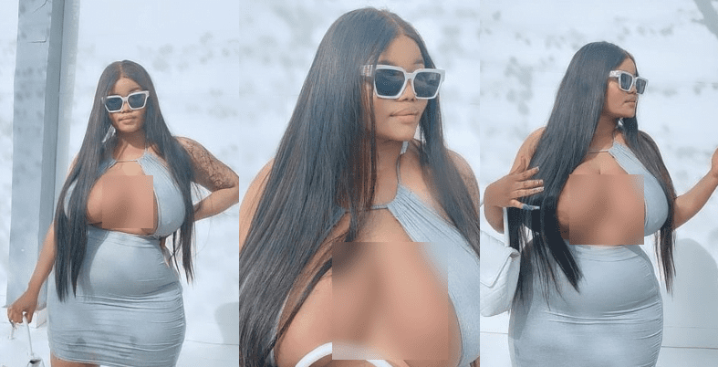Instagram slay queen set the internet ablaze as she flaunts her massive boobs in new photos