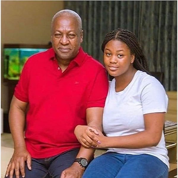 Mahama's daughter stuns social media by sharing a photo of herself in panties only.