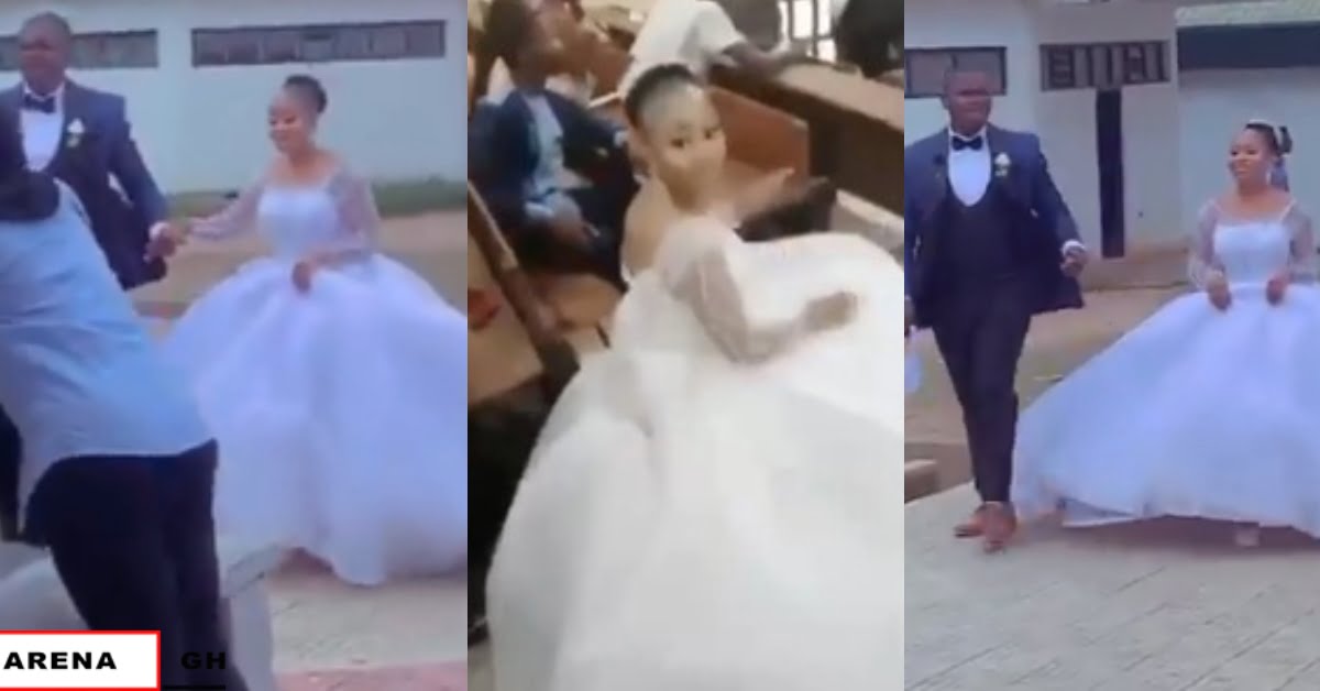 Female student goes to write exams in school after her wedding in her gown (video)