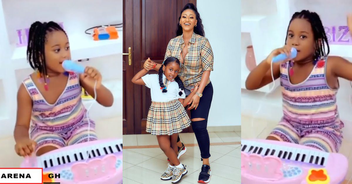 Like mama like daughter: Hajia4real's daughter beautiful performs her song - Video