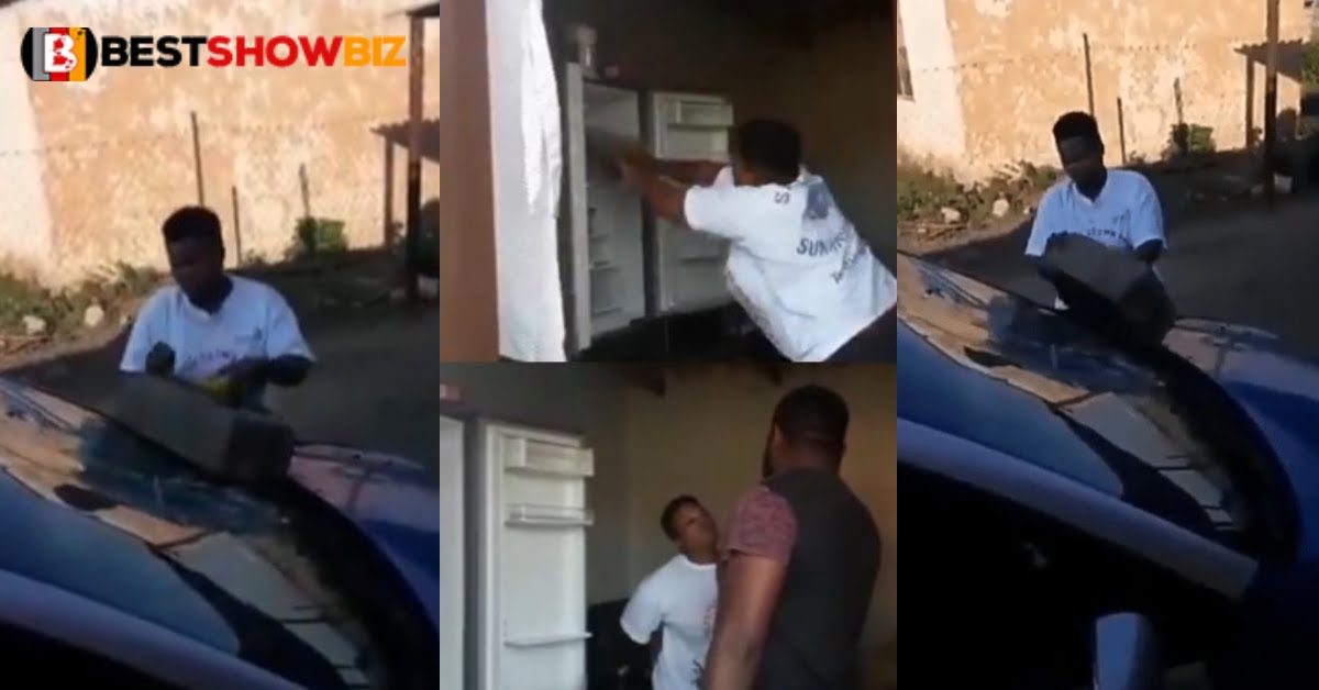 Video: Angry Lady destroys boyfriends car and other home appliances after she caught him cheating