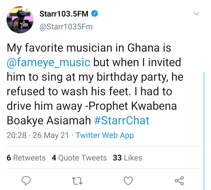 Ajagurajah reveals why he sacked Fameye from his birthday party