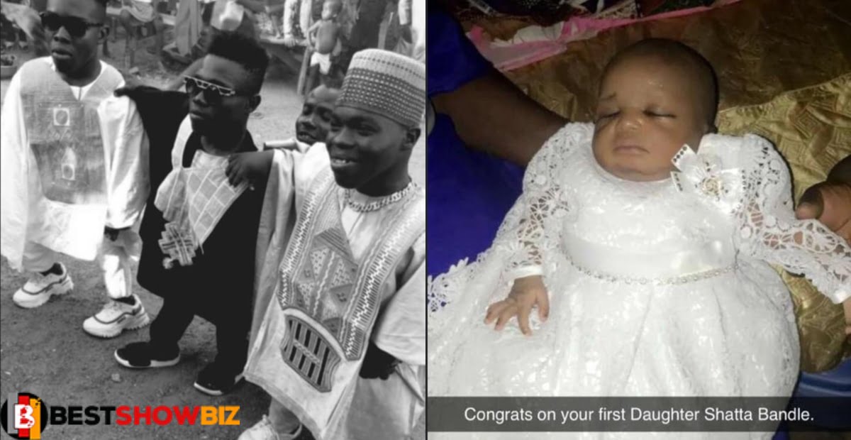 See how shatta bandle stormed his newborn child's outdooring ceremony with his 2 brothers.