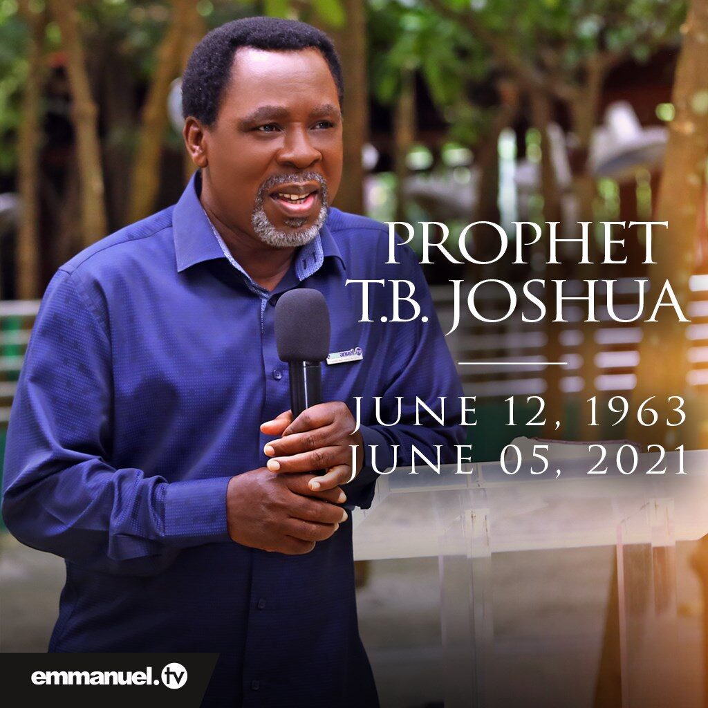 SAD: Prophet TB Joshua is Dead
