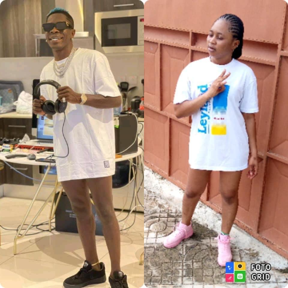 Loyal Shatta wale fans storm the internet with no jeans Challenge after he was caught wearing fake