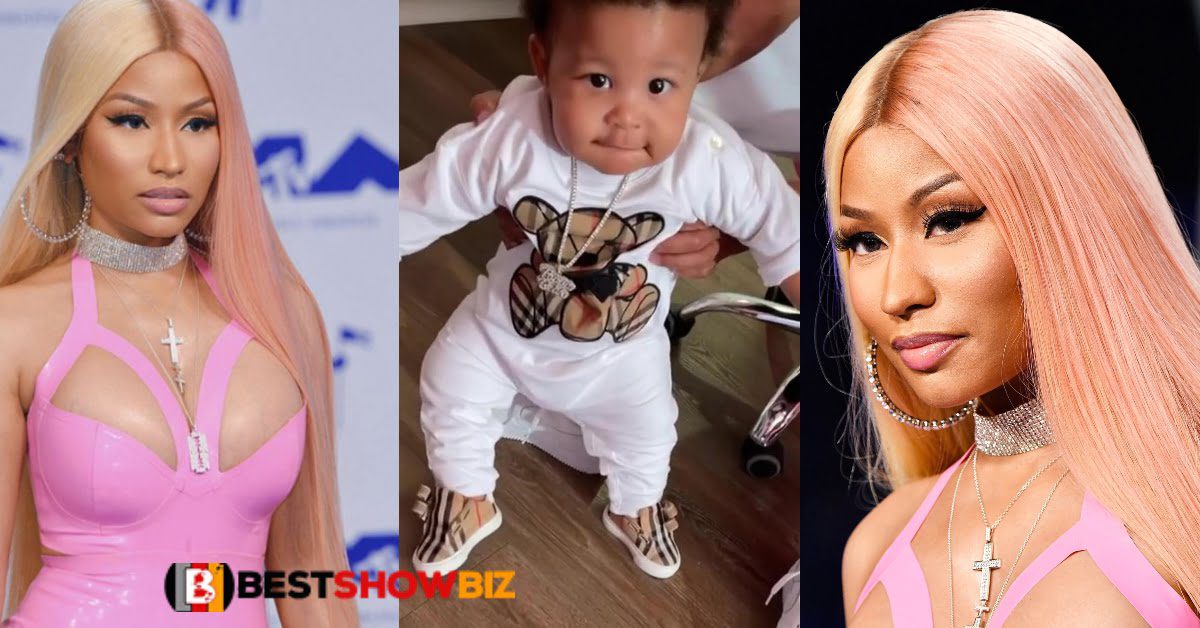 Adorable video of Nicki Minaj's 8-month old son taking his first step pops up - Watch