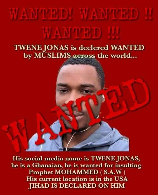 SAD: Twene Jonas declared wanted by Muslims across the world for disrespecting Prophet Mohammed - Video