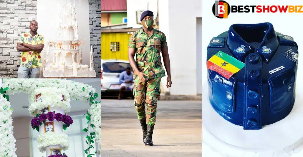 Ghanaian Military Officer Creates Extraordinary Cake Designs - Shares deep passion for baking (video)