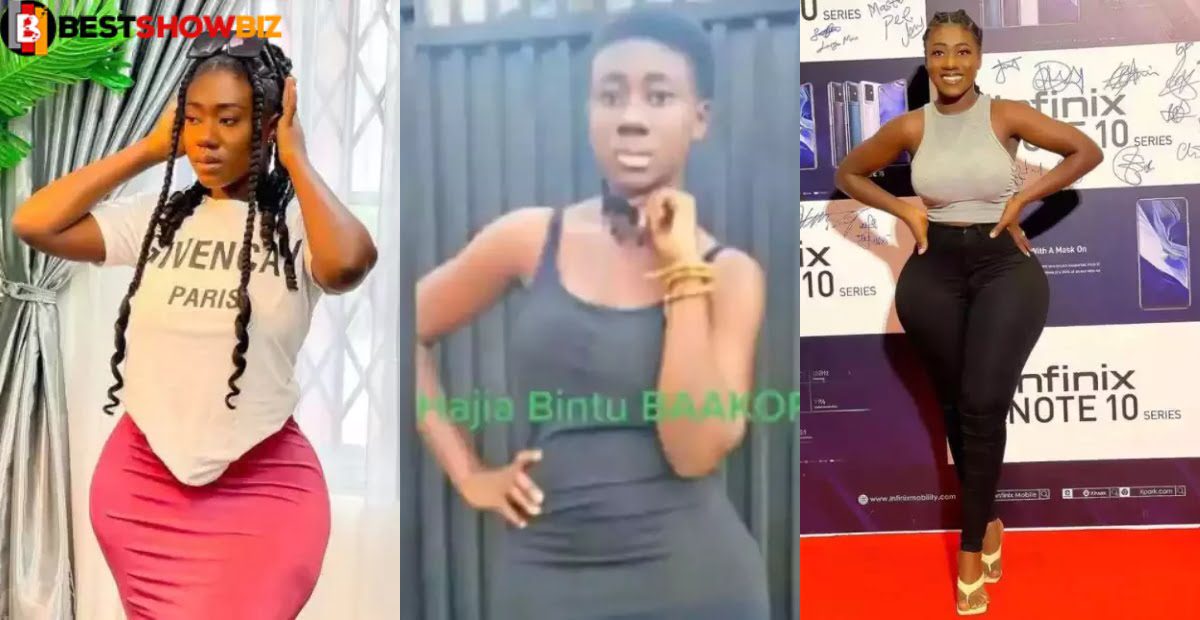 Hajia Bintu Shares a throwback Photo of herself in SHS to prove her huge backside is Natural (photos)