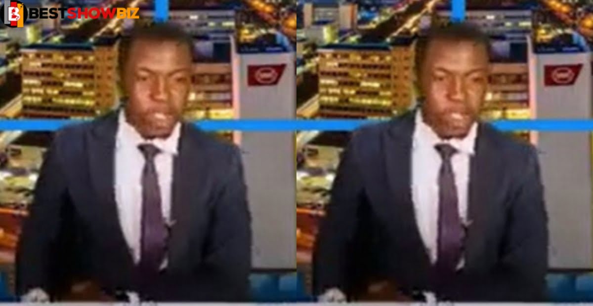 newscaster whiles reading news tell viewers the TV station has not paid him and his colleagues (video)